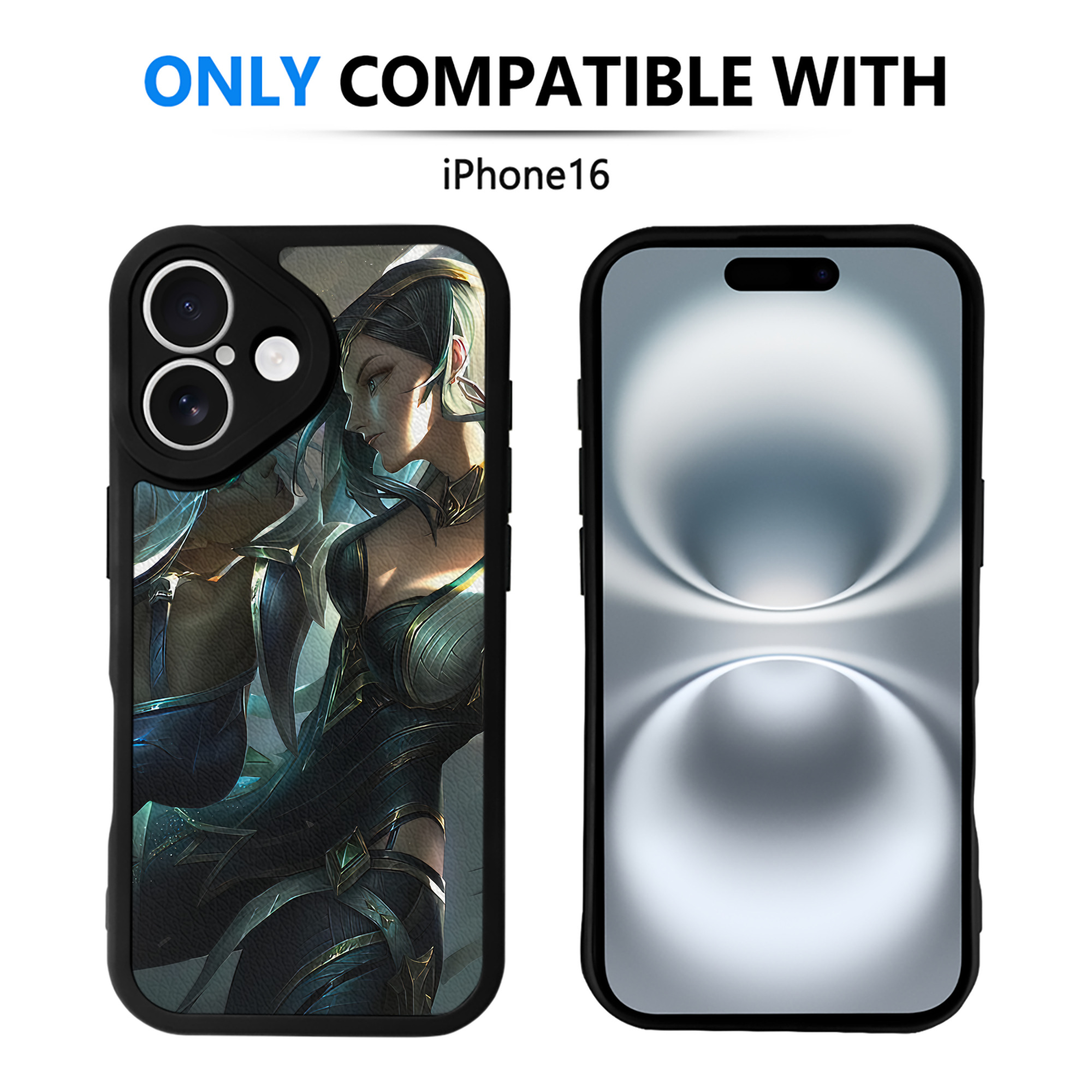 （画像用） リーグ・オブ・レジェンド League of Legends LOL 【iPhone 16シリーズ対応】シリコンスマホケース（レザー調） 材質：シリコン